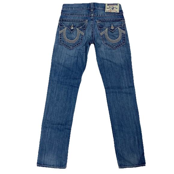 True Religion Slim Jeans Men’s 32x32 Blue Denim Made in USA Flap Pocket - Picture 1 of 13